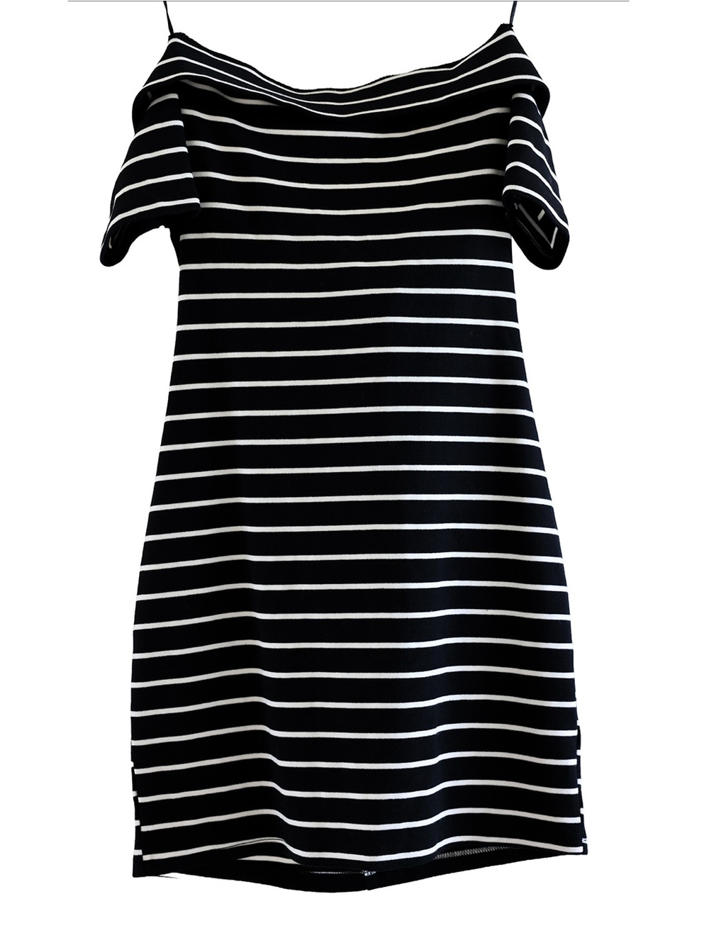 English Factory Black and White Striped Mini Dress